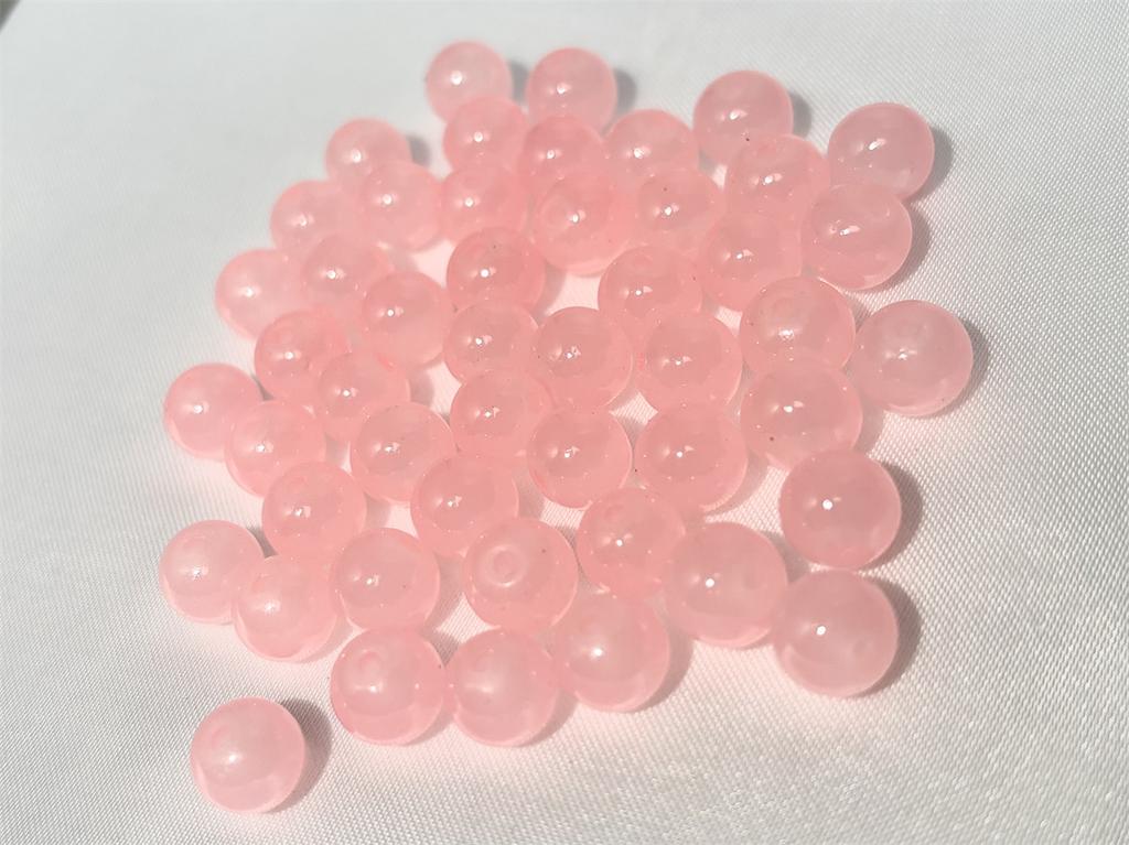 50pcs 8mm Glass Crack Imitation Jade Color Series Round Beads DIY Handmade Necklace Bracelet Loose Beads Jewelry Accessories