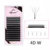 AGUUD 5D W Clover Lash Extension Premade Fans 5D Shape Blooming Lashes Brown 4DW Eyelash Extension Lightweight 2D-V Shaped Lash