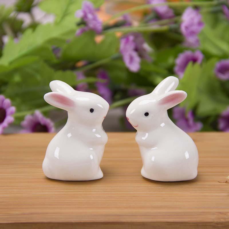 1Pair Cute Rabbit Ceramic Chopsticks Rest Rack Spoon Fork Holder Chopsticks Stand Tableware Pen Holders Kitchen Tools Home Decor