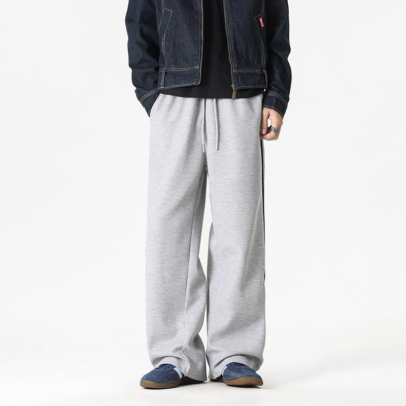 Spring and Autumn New Men's Sweatpants Straight Loose Wide-leg Casual Pants