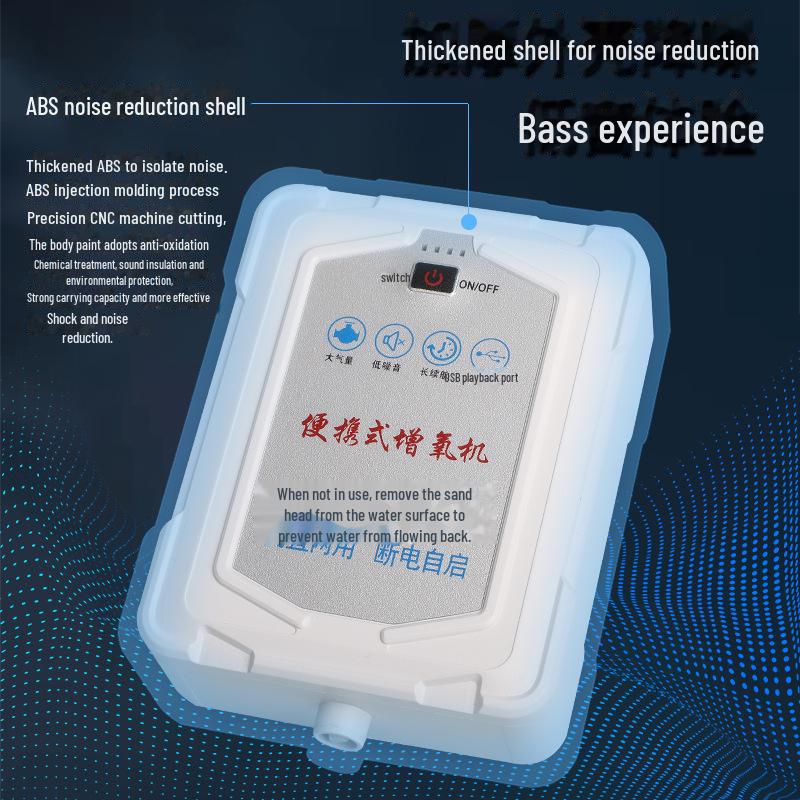 Langlebiger Mehrzweck-Sauerstoffversorger & Pumpe für Aquarien