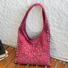 Underarm Bag Women's Winter New Personality Trendy Cool Rivet Handbag Large Capacity Fashion Shoulder Bag