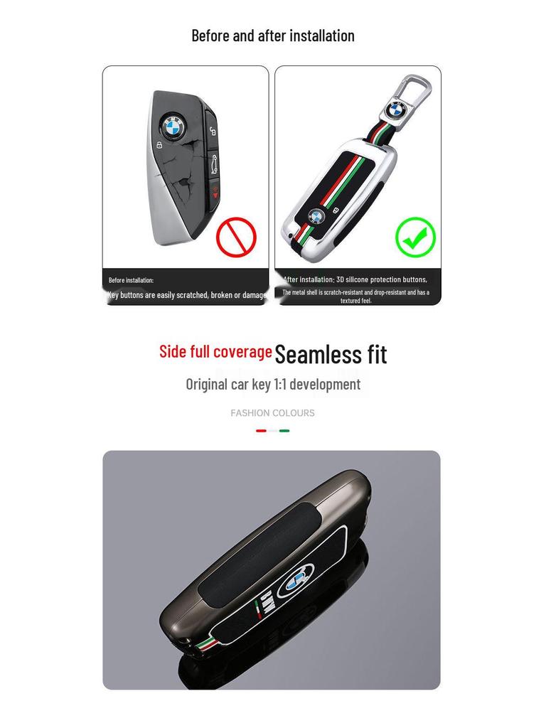 Pouzdro na klíč BMW pro 2024 X5, X1, řadu 7, X7, X6, řadu 5 a 740: Stylový design přezky