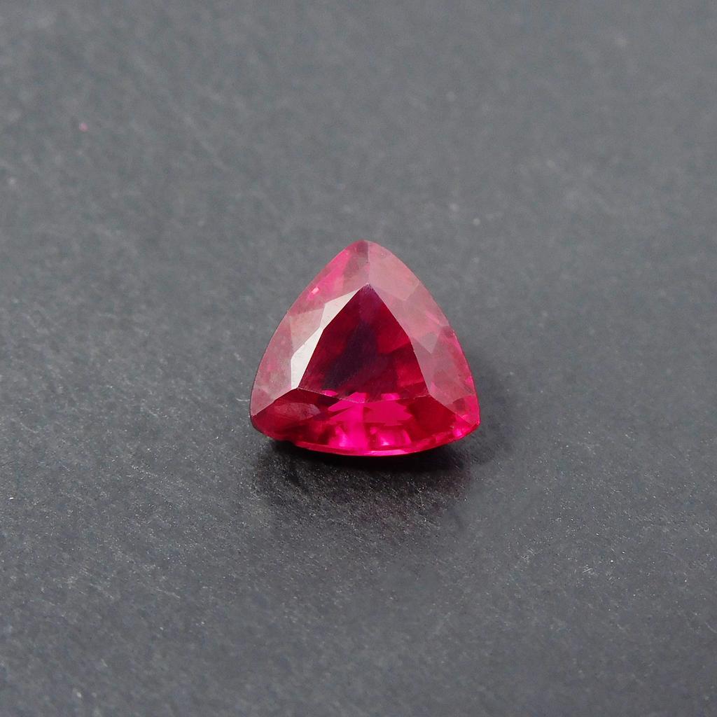 Natural Red Ruby 3.4ct Trillion Cut Certified Loose Gemstone