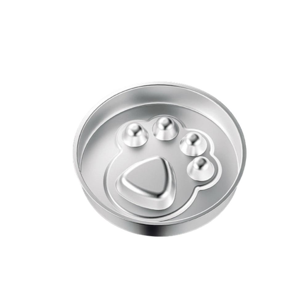 

Stainless Steel Pet Slow Feeder Paw Print Dog Bowl Creative Dog Slow Food Bowl for Cats/Dogs Style B