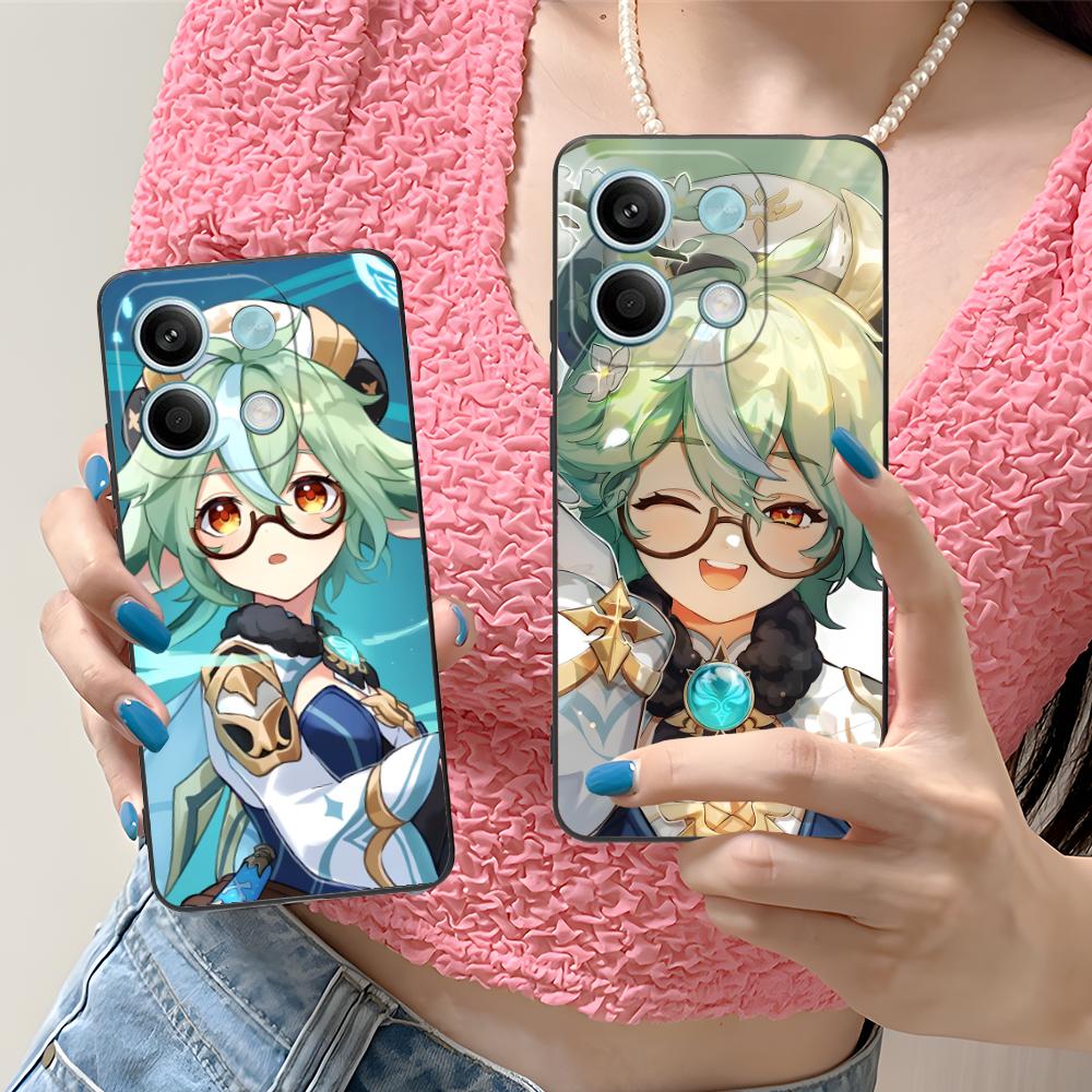 Game GI Sucrose Matte TPU Mobile Phone Case for Xiaomi Redmi 15 14 13 12 A5 3 2 1 C Plus 4G 5G Colorful Printing Cover
