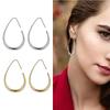 Comfortable Tear Drop Hoop Earrings Stylish Teardrop Hoop Earrings Distinctive Ear Ornament for Fashion Individuals