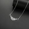 Celtic Heart Knot Necklace for Women Wing Pendant Stainless Steel Jewelry on the Neck Hollow out Accessories Wholesale 2026 New