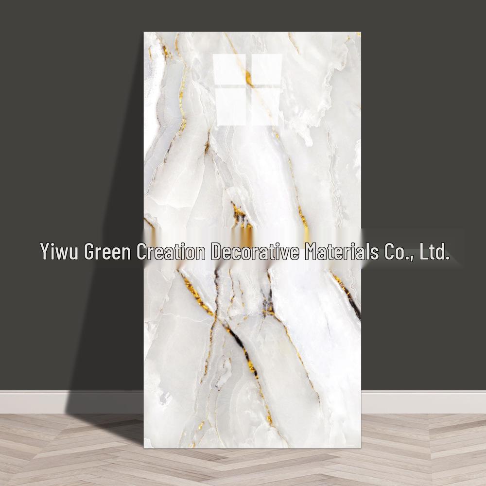 Self-Adhesive Marble Tile Wall Stickers, Aluminum Plastic Panels for Living Room Decoration