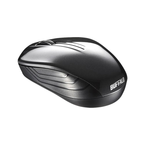 Buffalo BUFFALO Wireless (2.4GHz) BlueLED Mouse 3 Buttons Black BSMBW105BK