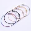 1/5pcs Simple Adjustabal Stainless Steel Bracelet Bangles For Women Men Accessories DIY Charm Real Gold Plated Wrist Bangle Gift