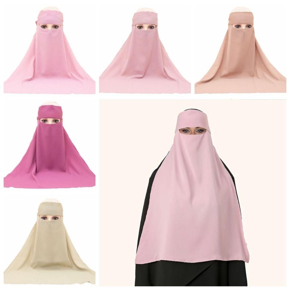 Tie Back Muslim Women's Scarves Stretchable Islamic Headscarf Modest Nida Head Wrap Cap  Daily Wear