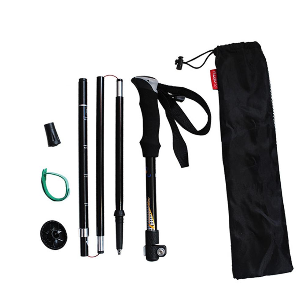 Telescopic Alpenstock Walking Hiking Stick Ultralight Adjustable Aluminum Alloy Camping Trekking Pole