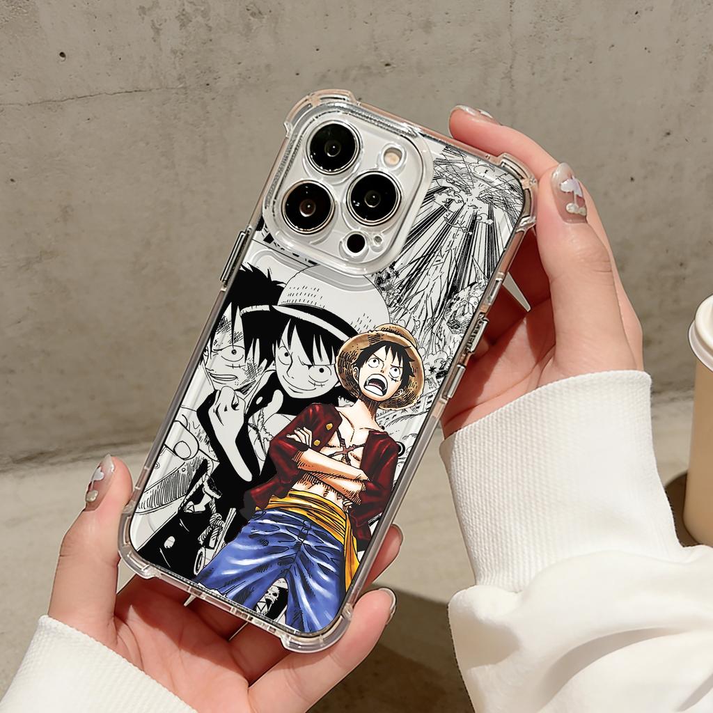 Anime Luffys Zoros AntiFall Clear Phone Case For Xiaomi Redmi 14C 13C 12C K50 K40 Note 14 13 12 11 10 9S A1 A2 A5 Pro Plus 4G 5G