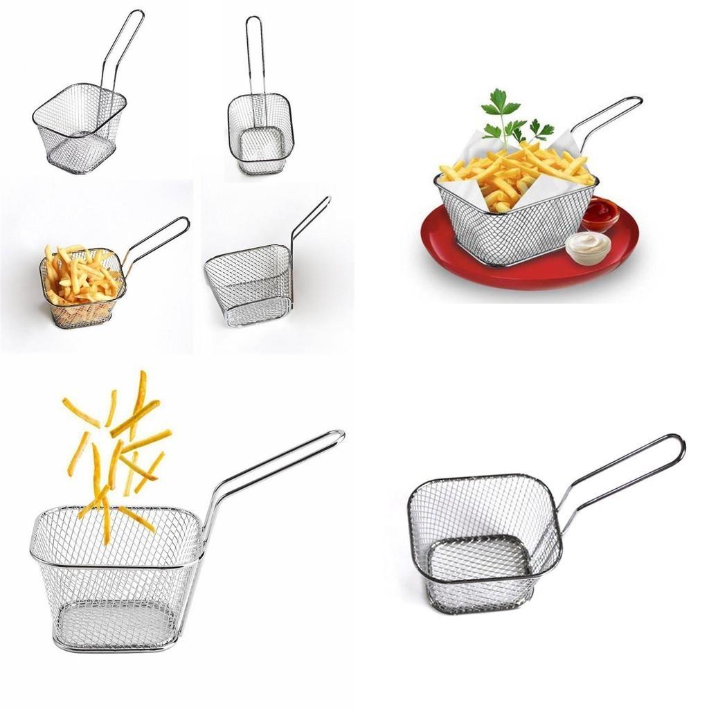 Rectangular French Fries Basket Durable Non-toxic Rust-proof Kitchen Tool For Fried Foods
