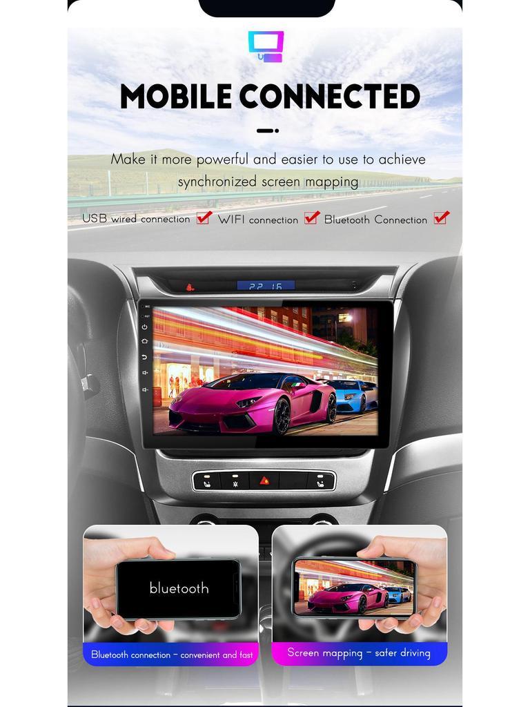 Compatible Renault Kwid Android Navigation System with WiFi, GPS, Reversing Camera, and MP3 Player for 15 Models