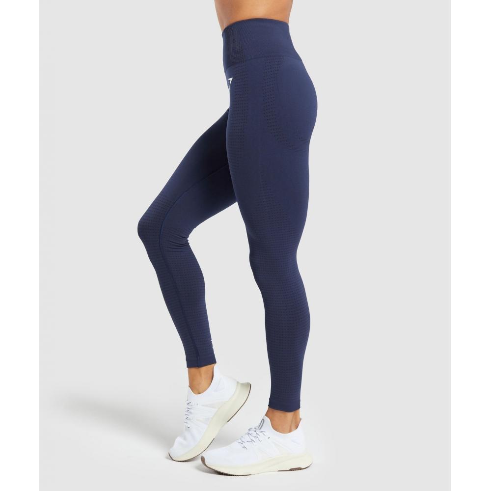 Gymshark Vital Seamless Leggings Heavy Blue  Marl B1a2b Ucw7