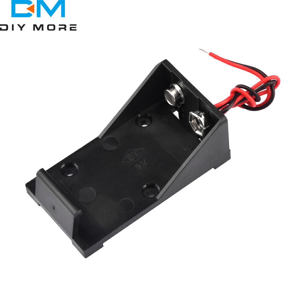 DIY 9V Battery Holder 9V Clip Holder 9V Battery Case Box with Wire Leads