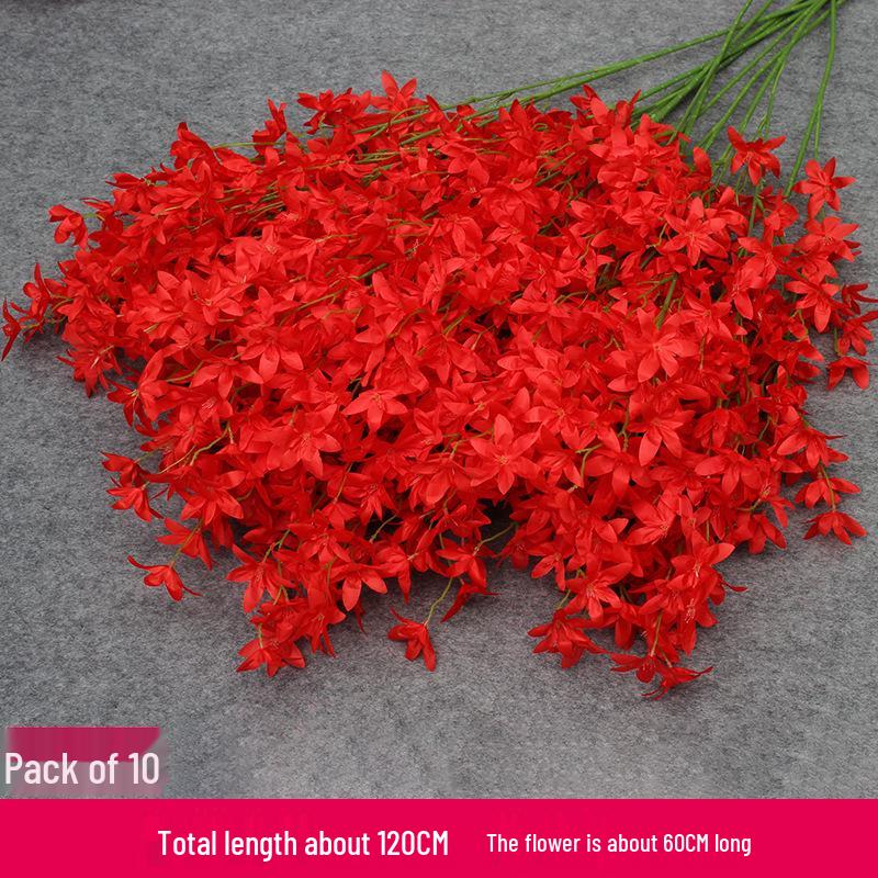 Wine Red Artificial Floral Bouquet - Chinese Wedding & Engagement Ceiling Decoration