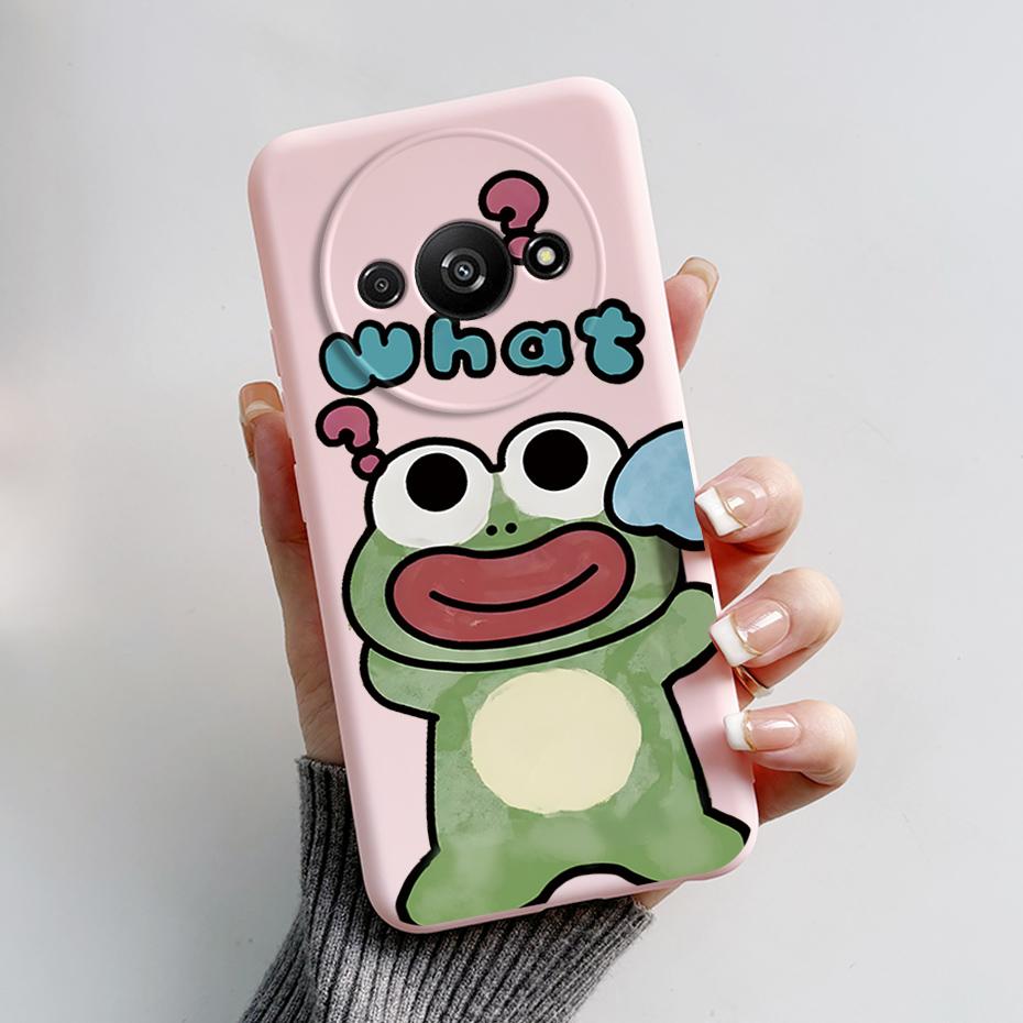 For Funda Redmi A3 Case Redmi A3 2024 Back Cover Stylish Painted Soft Silicone Phone Case for Xiaomi Redmi A3 A 3 RedmiA3 Bumper
