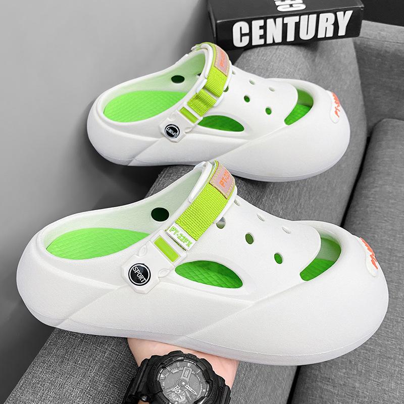 Unisex Summer Garden EVA Hole Shoes: Casual Outdoor Sandals & Trendy Beach Baotou Slippers