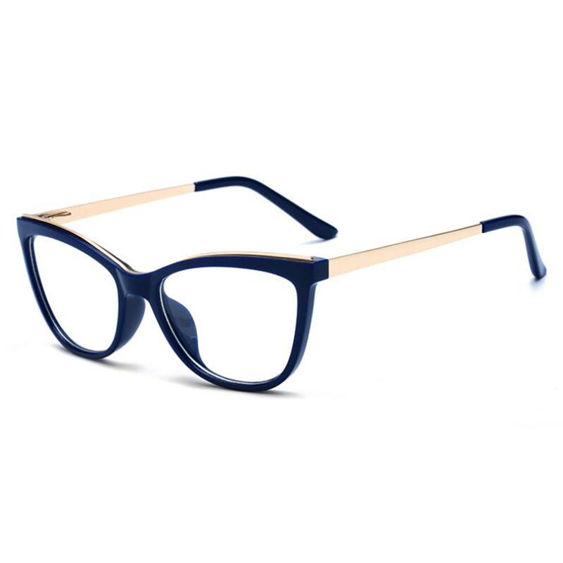 Fashion Cat Eye Anti Blue Light Glasses Women Spring Leg Prescription Eyeglasses Female 0 To -6 0 Diopter