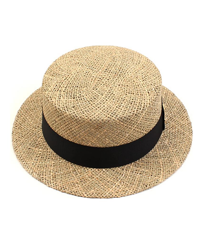 Yunibeosyeolkemiseuteuli Bau Flat Short Panama Hat Gd Raffia Hat