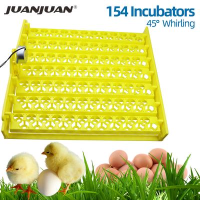 220V Automatischer Eierinkubator Kapazität 56/154 Ente Huhn Kunststoff Eierablage Inkubatorablagen Schlüpfen mit Auto-Drehmotor