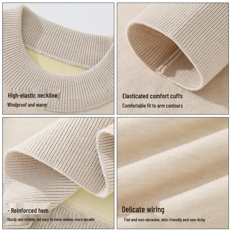 JEEP SPIRIT Men's Heavyweight Fleece-Lined Turtleneck Sweater