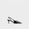 Sharp Pointed Thin Heel Super High Heels Sandals Women Summer New Black Patent Leather Sexy French Toe Cap Oversized Sandals