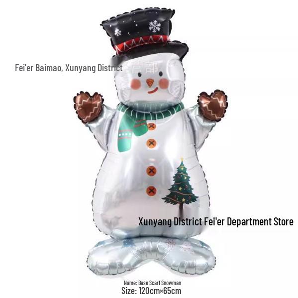 

Large Santa, Snowman & Gingerbread Man Cartoon Balloons for Party and Christmas Decoration