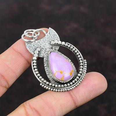 Phosphosiderit-Anhänger, handgefertigter Schmuck im Boho-Stil, 925er Sterlingsilber-Anhänger, hochwertiger Edelstein-Anhänger, Geschenk für ihn, Statement-Schmuck