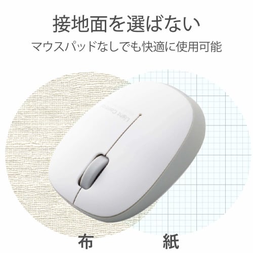ELECOM Mouse Wireless (Receiver Included) S Size, Small, 3 Buttons, BlueLED, Fluffy, Light, Small, Lightweight, 50g, Silver M-BL20DBSV