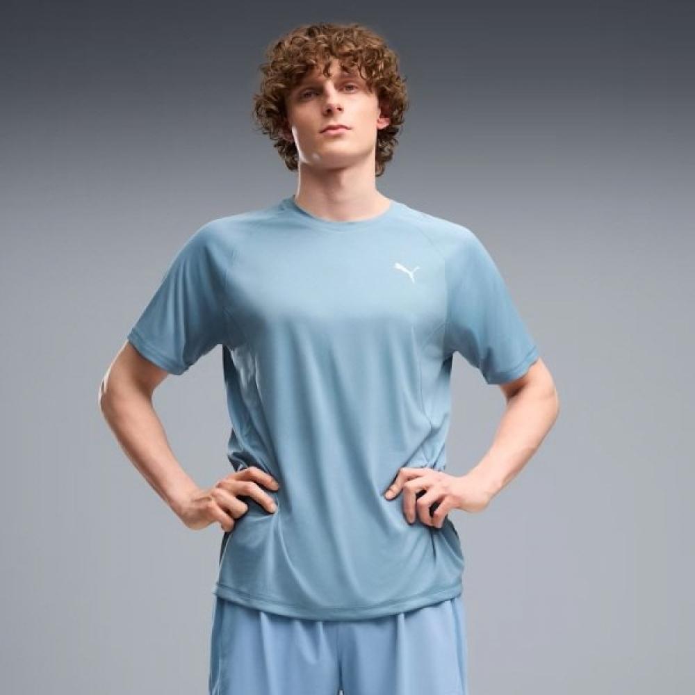 Puma Men S Running ShorT Sleeve T ShirT Run velociTy Tee Poly 526600 26 Zen Blue/M(95)