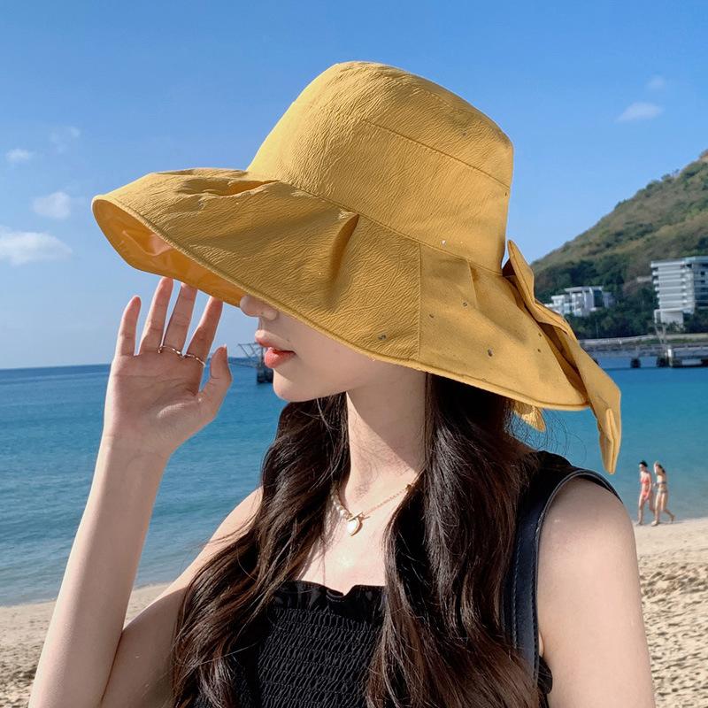 Hut Damen Sommer Neu UV-beständig Fischerhut Koreanische Ausgabe Dayan Mode Strand Reise Sonnenschutz Schirmmütze
