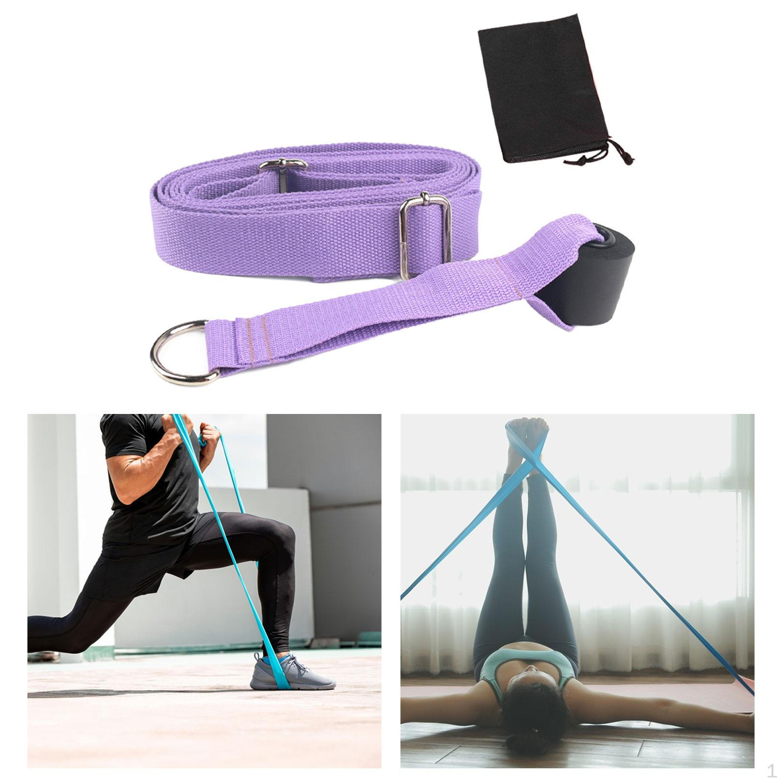 

Ремень для растяжки ног, поясница, сгибание спины, тренажер для йоги фиолетовый