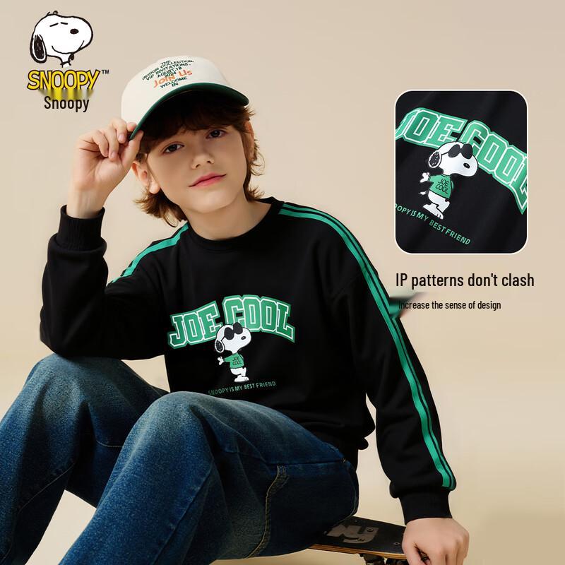 Snoopy Boys' Striped Sweatshirt