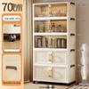 No-Install Multi-Layer Storage Cabinet for Baby & Kids - Folding Plastic Wardrobe & Snack Shelf