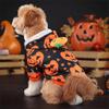 Stretchy Pumpkin Printed Hoodie Soft Pet jumpsuit Cool Dog Cat Costume  Party Cosplay