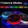2PCS LED Car Cup Holder Lights, Light Up Car Coasters For Cup Holders 7 Colors Changing USB Charging Mat Waterproof Cup Pad, Car Gifts For Men &