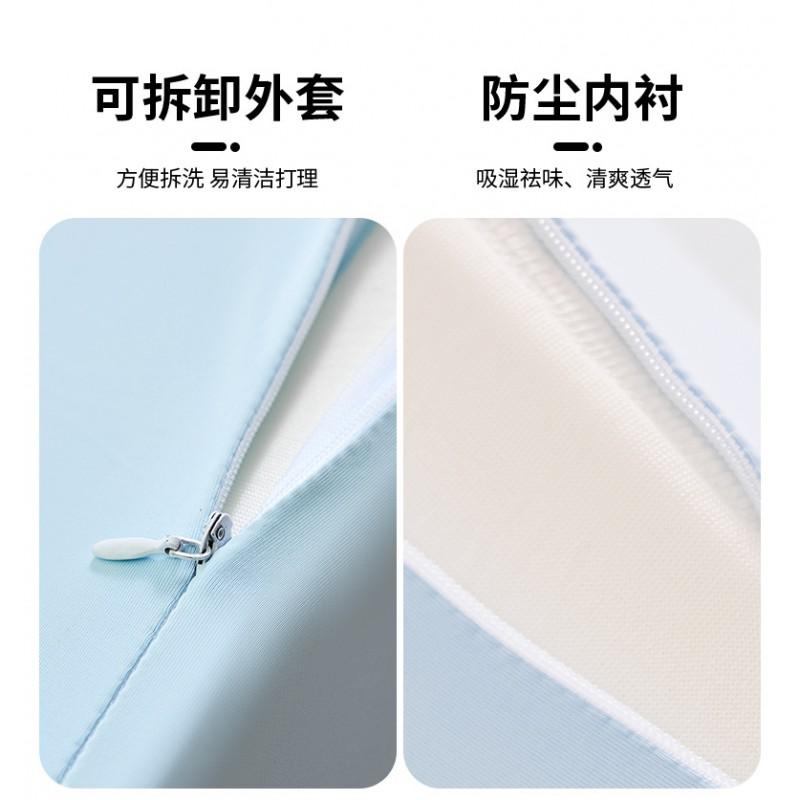Memory Foam Prone Sleeping Pillow Neck Support Comfortable Stomach Sleeper Cushion Breathable Ice Silk Cover