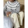 New Autumn and Winter Ethnic Style Long-sleeved Round Neck Loose Versatile and Comfortable Commuter Style Sweater