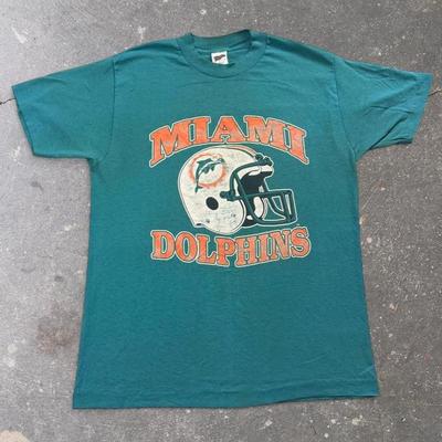 T-shirt Grafica Casco Miami Dolphins Anni '80 | Taglia L