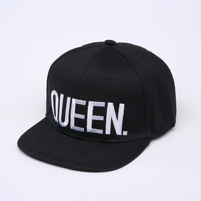 Embroidery Alphabet Hip Hop Hat, Outdoor Sports Visor Hat Sun Protection Hat King queen Baseball Cap