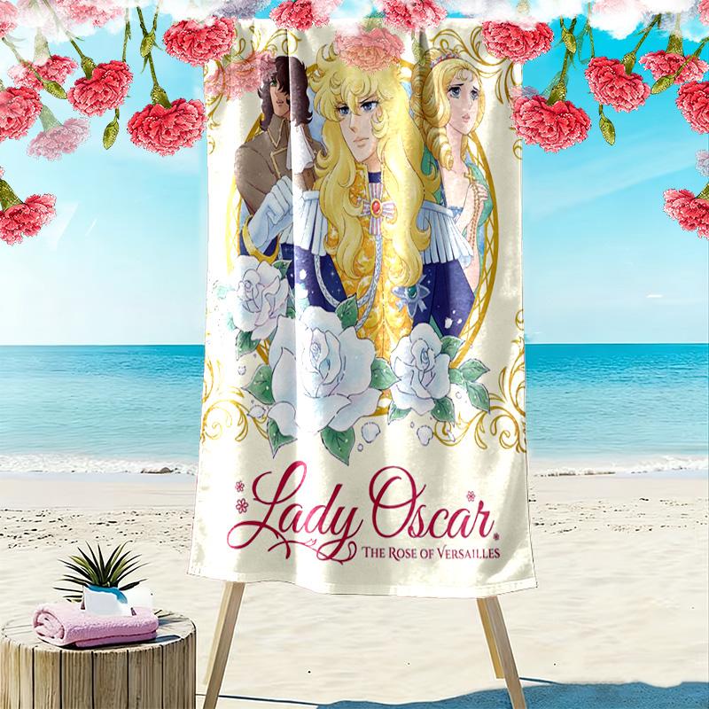 The Rose of Versailles 2D Flat Print Beach Towel, Large Soft Quick Dry Towel for Beach Camping SwimmingDSTJ0925271