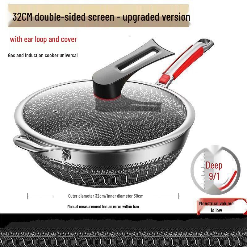 Wutuo Honeycomb Non-Stick Wok