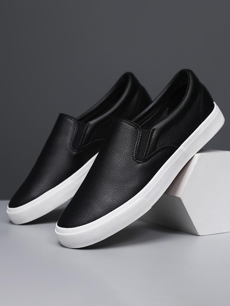 Men's Lightweight Slip On Loafers Stain Resistant Soft Sole Casual Flats Stylish Business Comfort Shoes