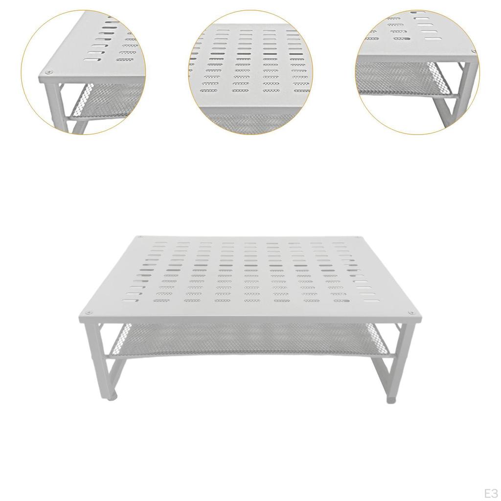 Ständer Erhöhung Rack Schreibtischzubehör Organizer 2 Ebenen für Drucker Wohnungen