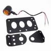 Motorcycle Side Tail Brake Light License Number Plate Light with Mount Bracket Universal for Harley Sportsters Bobber Chopper