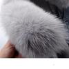 Autumn and Winter Detachable Wool Lining Denim Jacket Women's Short Top Parka
